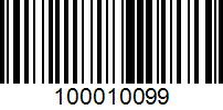 Barcode for 100010099