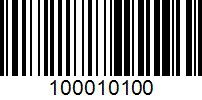 Barcode for 100010100