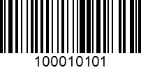 Barcode for 100010101