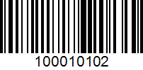 Barcode for 100010102