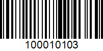 Barcode for 100010103