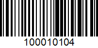 Barcode for 100010104