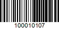 Barcode for 100010107