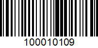 Barcode for 100010109