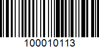 Barcode for 100010113