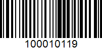 Barcode for 100010119