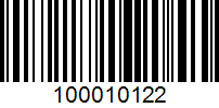 Barcode for 100010122