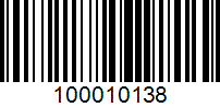 Barcode for 100010138