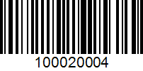 Barcode for 100020004