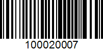 Barcode for 100020007