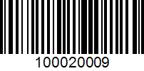 Barcode for 100020009