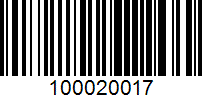 Barcode for 100020017