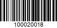 Barcode for 100020018