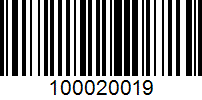 Barcode for 100020019