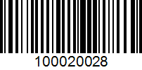 Barcode for 100020028