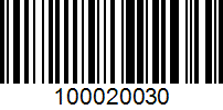 Barcode for 100020030