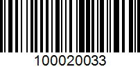 Barcode for 100020033