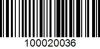 Barcode for 100020036