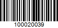 Barcode for 100020039