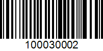 Barcode for 100030002