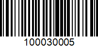 Barcode for 100030005