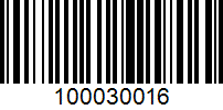 Barcode for 100030016