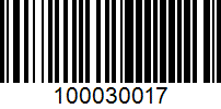 Barcode for 100030017