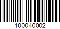 Barcode for 100040002