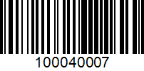 Barcode for 100040007