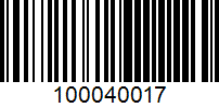 Barcode for 100040017