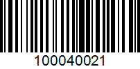 Barcode for 100040021