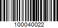 Barcode for 100040022