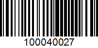 Barcode for 100040027