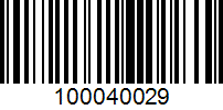 Barcode for 100040029