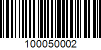 Barcode for 100050002