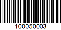 Barcode for 100050003