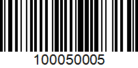 Barcode for 100050005