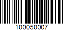 Barcode for 100050007