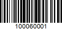 Barcode for 100060001