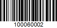 Barcode for 100060002