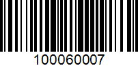 Barcode for 100060007