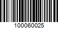 Barcode for 100060025