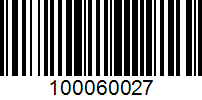 Barcode for 100060027