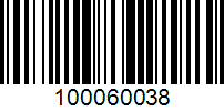 Barcode for 100060038