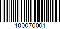 Barcode for 100070001