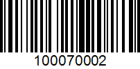 Barcode for 100070002