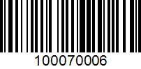 Barcode for 100070006