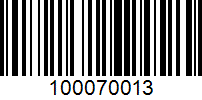 Barcode for 100070013