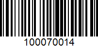 Barcode for 100070014