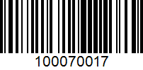 Barcode for 100070017